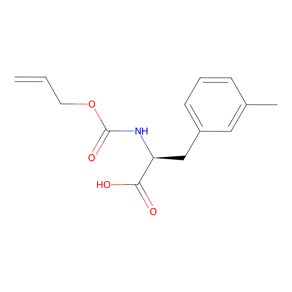 (S)-2-(((allyloxy)carbonyl)amino)-3-(m-tolyl)propanoic acid molecular structure, CAS 2679928-39-1