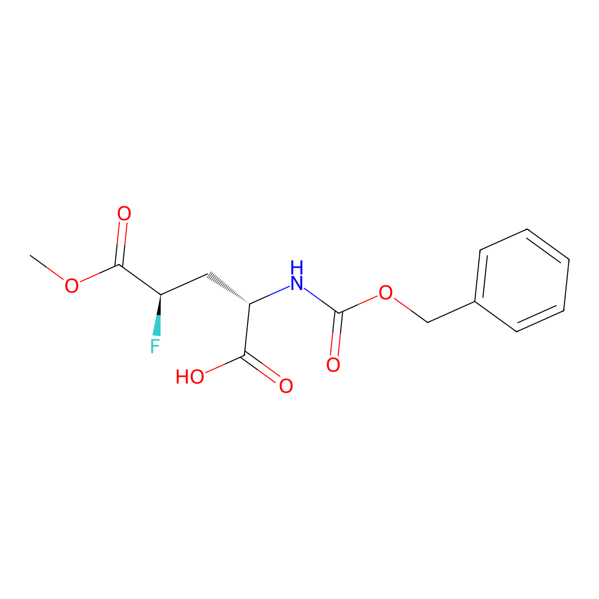 (2S,4R)-2-{[(benzyloxy)carbonyl]amino}-4-fluoro-5-methoxy-5-oxopentanoic acid molecular structure, CAS 2679928-52-8