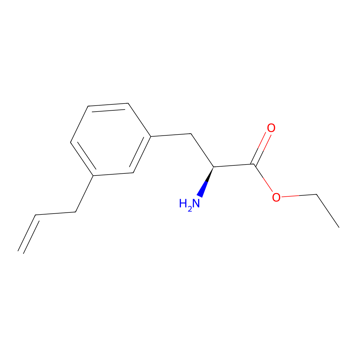 ethyl (2S)-2-amino-3-[3-(prop-2-en-1-yl)phenyl]propanoate molecular structure, CAS 2679928-62-0