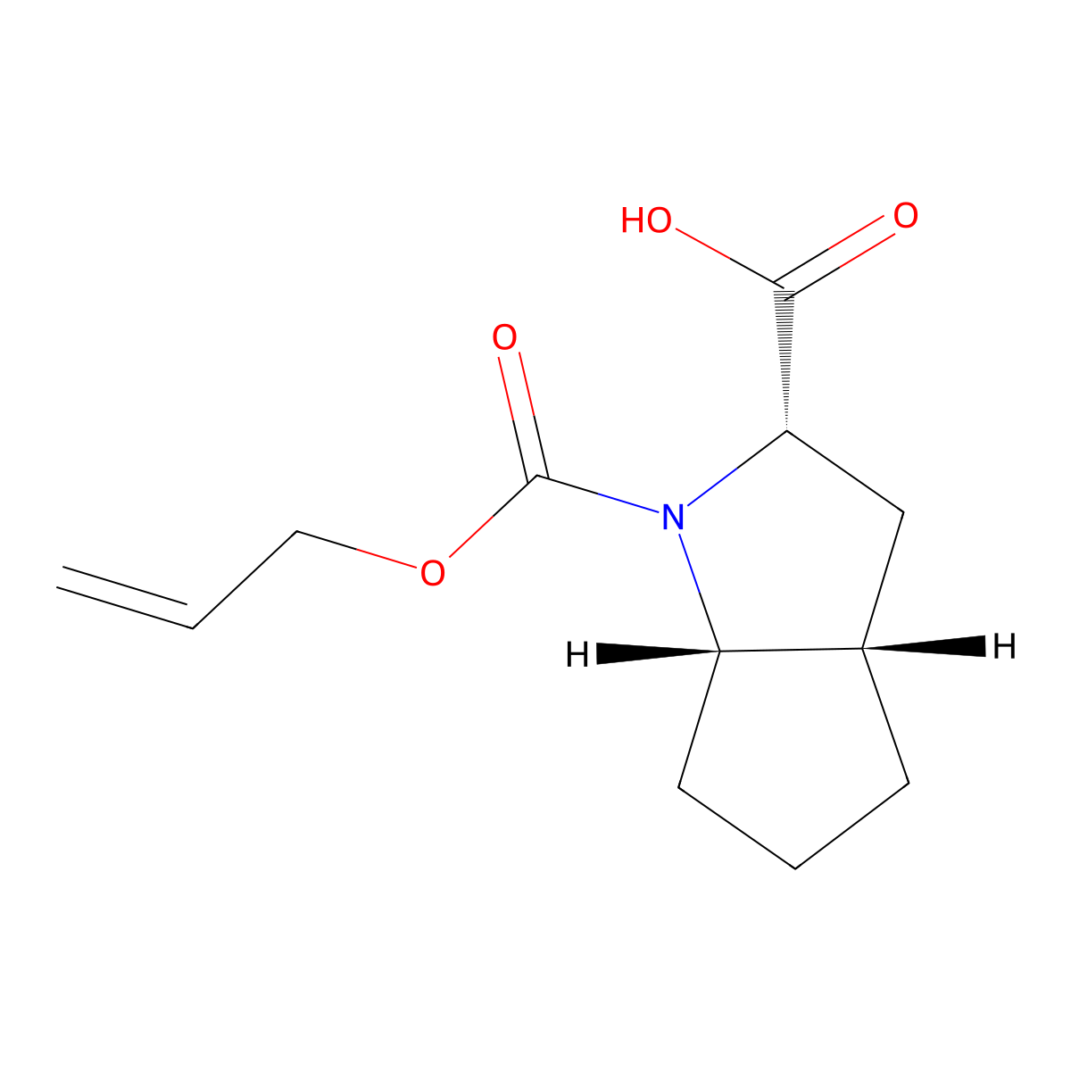 (2S,3aS,6aS)-1-[(prop-2-en-1-yloxy)carbonyl]-octahydrocyclopenta[b]pyrrole-2-carboxylic acid molecular structure, CAS 2679928-68-6