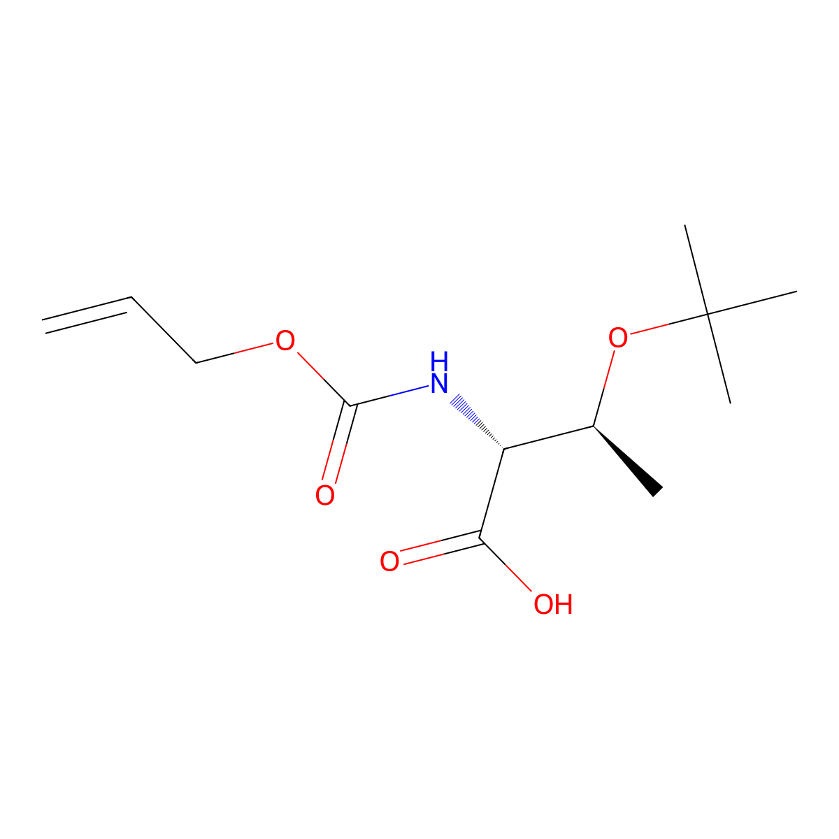(2R,3S)-3-(tert-butoxy)-2-{[(prop-2-en-1-yloxy)carbonyl]amino}butanoic acid molecular structure, CAS 2679928-83-5