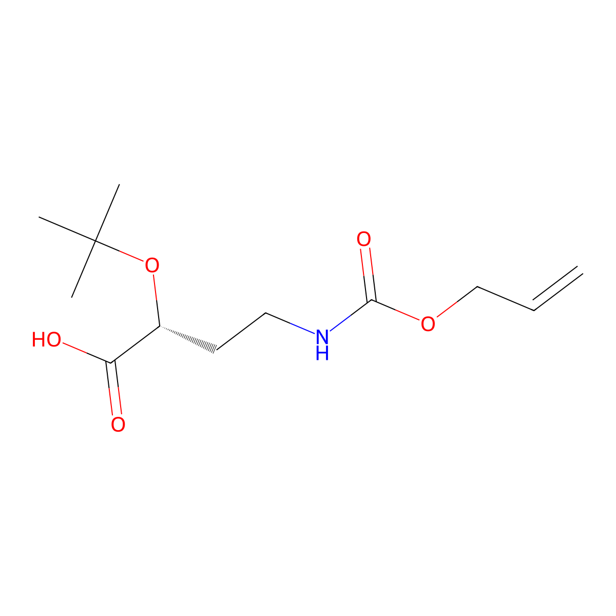 (2R)-2-(tert-butoxy)-4-{[(prop-2-en-1-yloxy)carbonyl]amino}butanoic acid molecular structure, CAS 2679928-89-1