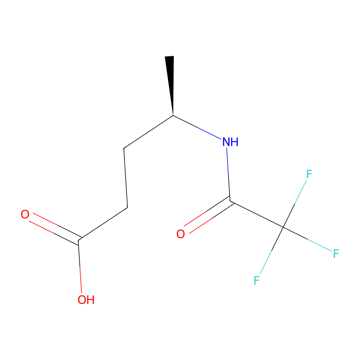 (4R)-4-(trifluoroacetamido)pentanoic acid molecular structure, CAS 2679928-98-2