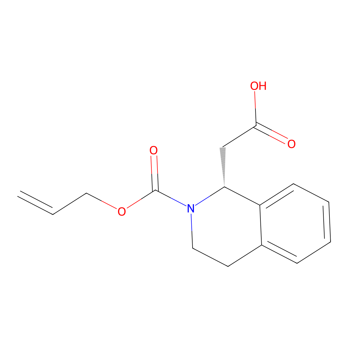 2-[(1R)-2-[(prop-2-en-1-yloxy)carbonyl]-1,2,3,4-tetrahydroisoquinolin-1-yl]acetic acid molecular structure, CAS 2679929-14-5