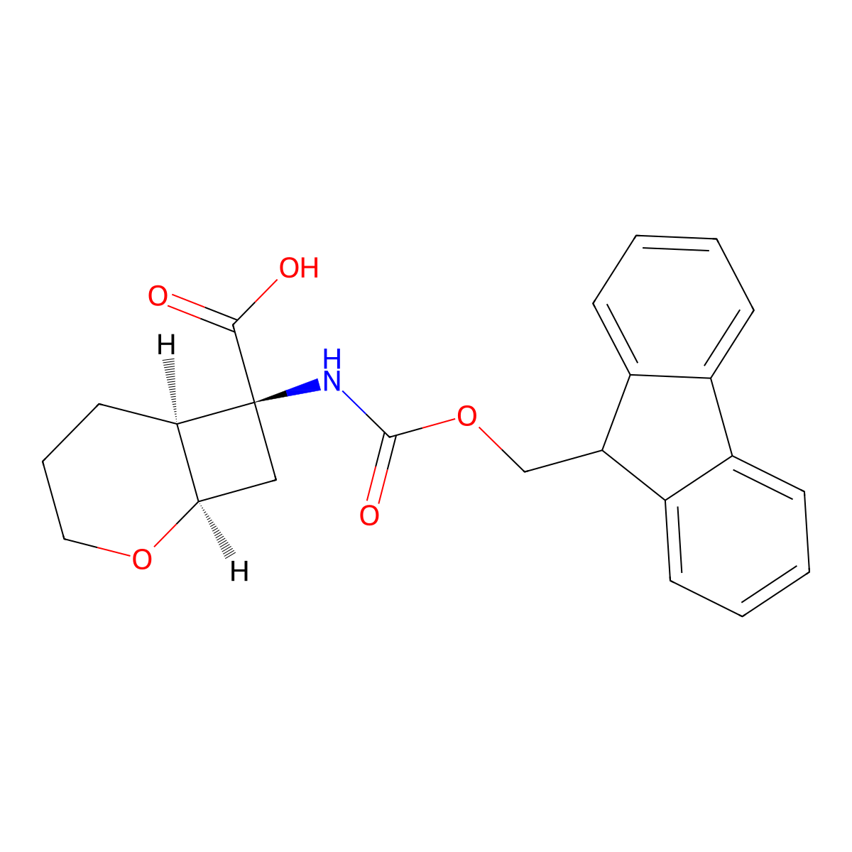 rac-(1R,6S,7S)-7-({[(9H-fluoren-9-yl)methoxy]carbonyl}amino)-2-oxabicyclo[4.2.0]octane-7-carboxylic acid molecular structure, CAS 2679929-15-6