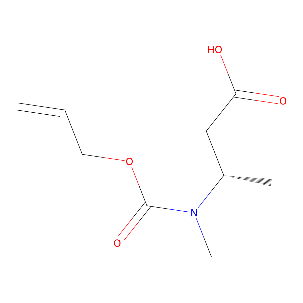 (3S)-3-{methyl[(prop-2-en-1-yloxy)carbonyl]amino}butanoic acid molecular structure, CAS 2679929-28-1