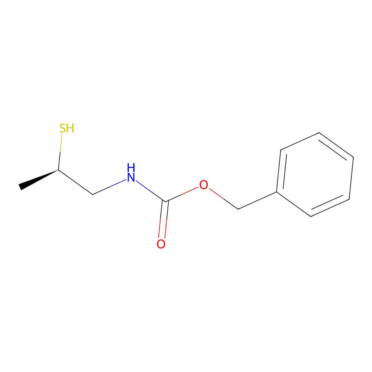 benzyl N-[(2R)-2-sulfanylpropyl]carbamate molecular structure, CAS 2679929-30-5