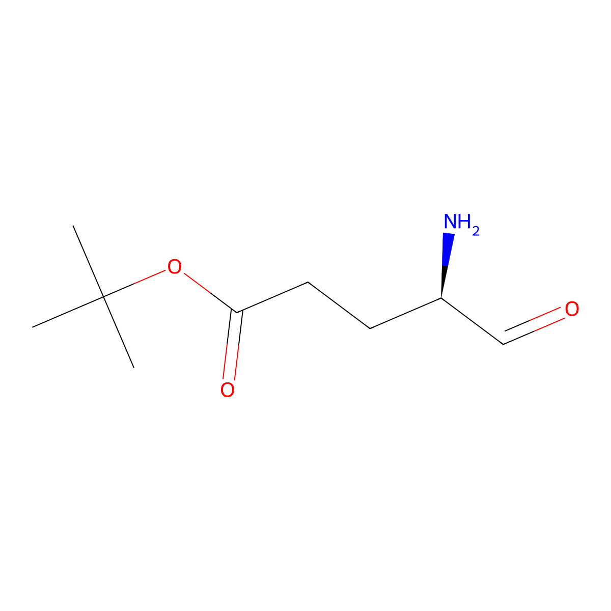 tert-butyl (4R)-4-amino-5-oxopentanoate molecular structure, CAS 2679929-44-1
