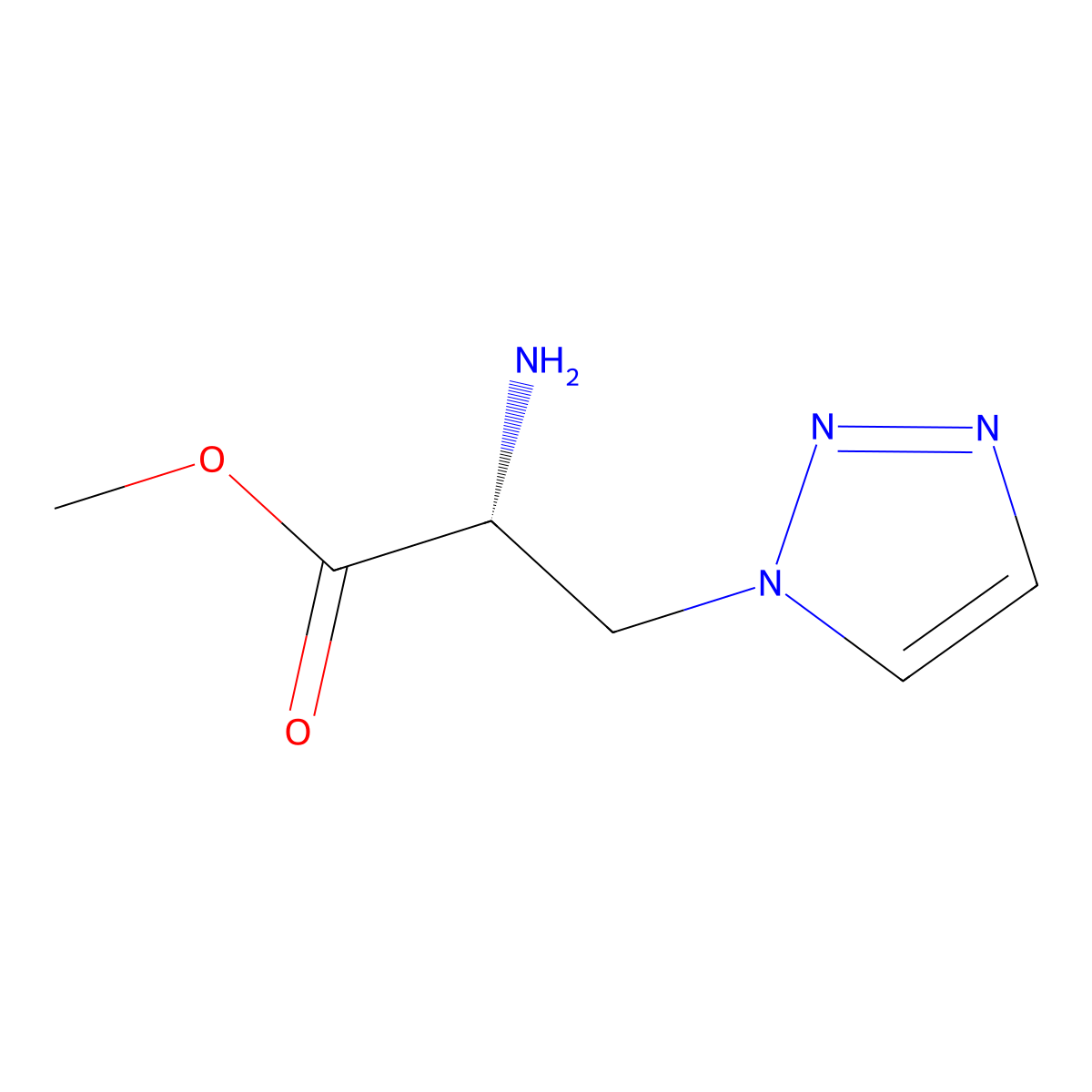methyl (2R)-2-amino-3-(1H-1,2,3-triazol-1-yl)propanoate molecular structure, CAS 2679929-53-2
