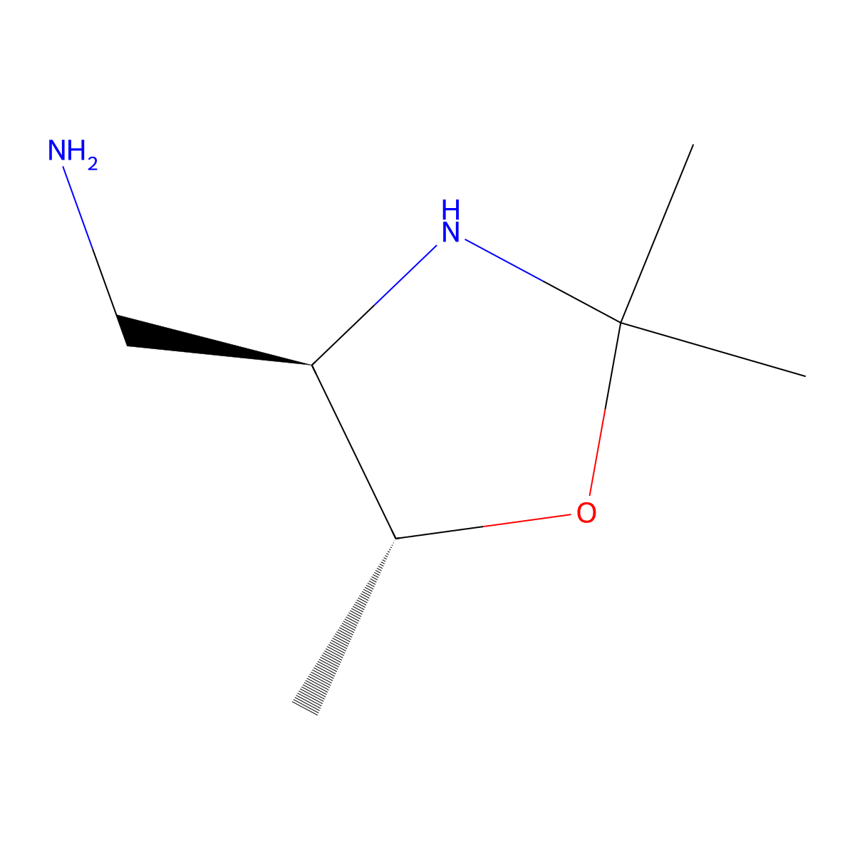 1-[(4R,5R)-2,2,5-trimethyl-1,3-oxazolidin-4-yl]methanamine molecular structure, CAS 2679929-56-5