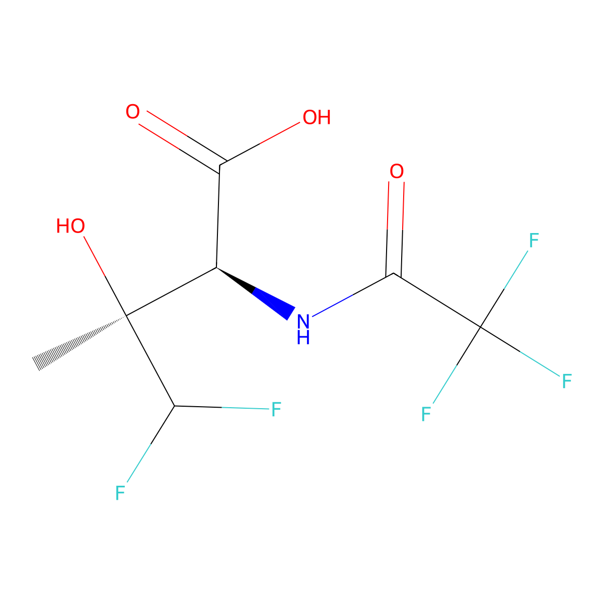 rac-(2R,3R)-4,4-difluoro-3-hydroxy-3-methyl-2-(2,2,2-trifluoroacetamido)butanoic acid molecular structure, CAS 2679929-59-8
