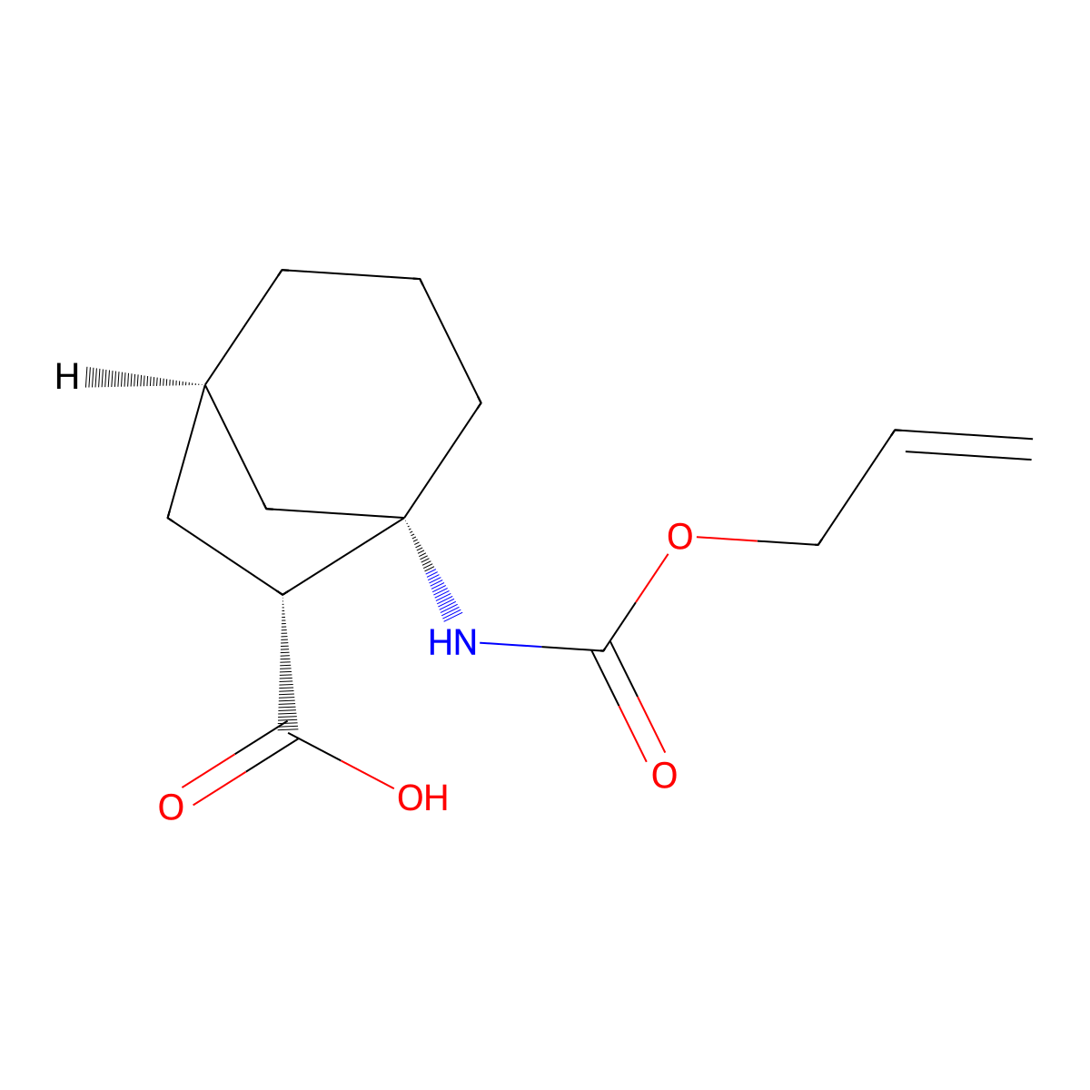 rac-(1R,5S,6R)-5-{[(prop-2-en-1-yloxy)carbonyl]amino}bicyclo[3.2.1]octane-6-carboxylic acid molecular structure, CAS 2679929-61-2