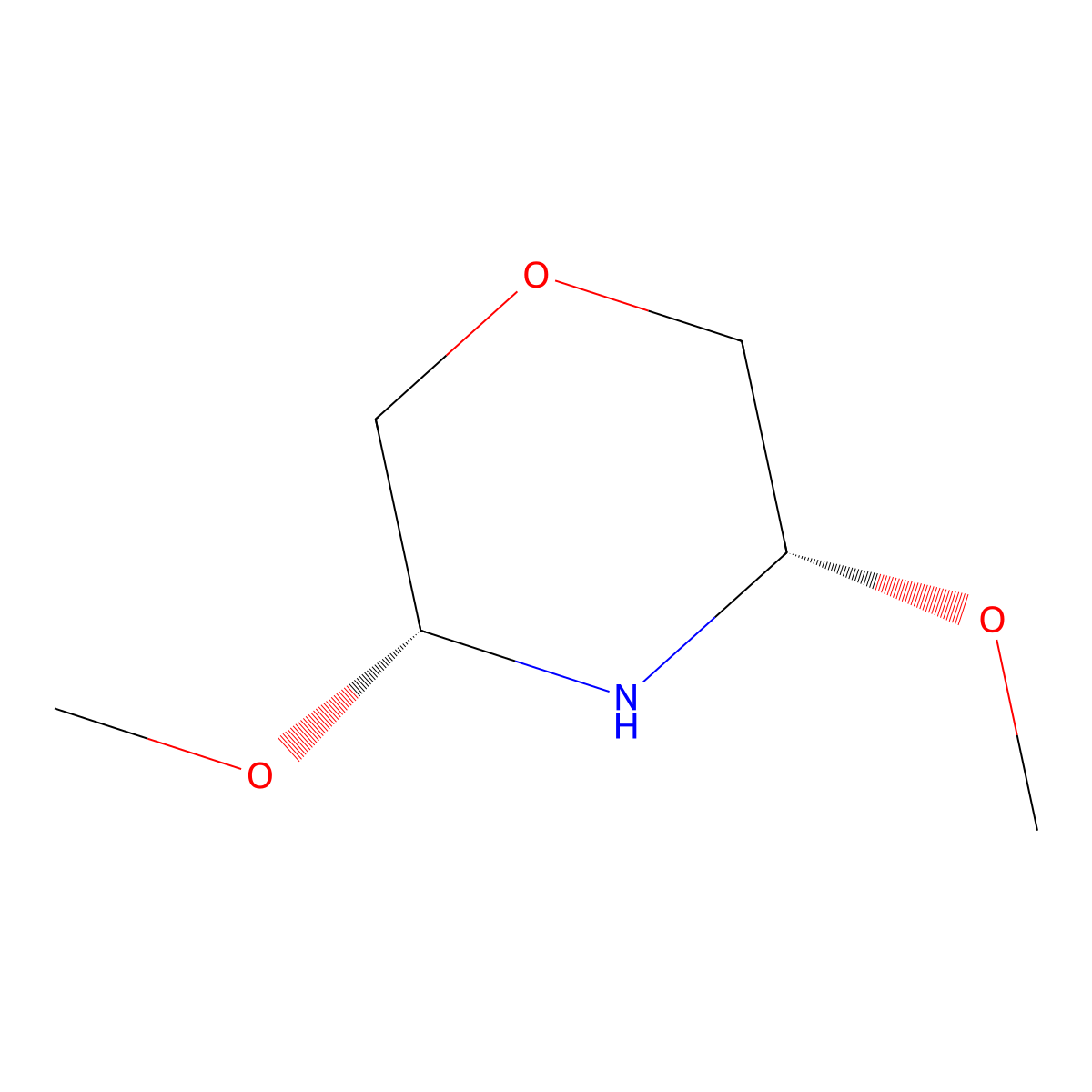 (3R,5S)-3,5-dimethoxymorpholine molecular structure, CAS 2679929-63-4