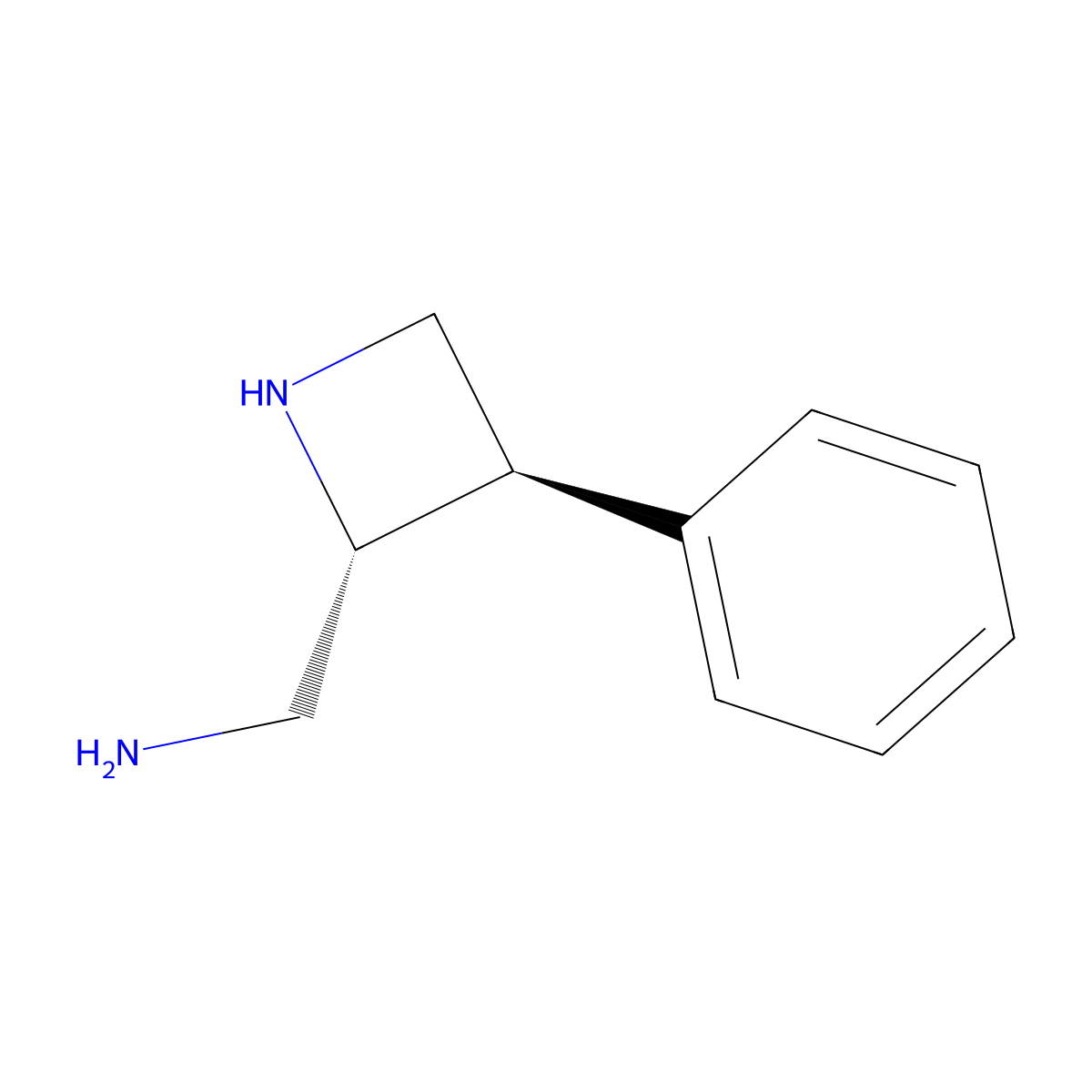 rac-1-[(2R,3R)-3-phenylazetidin-2-yl]methanamine molecular structure, CAS 2679929-80-5