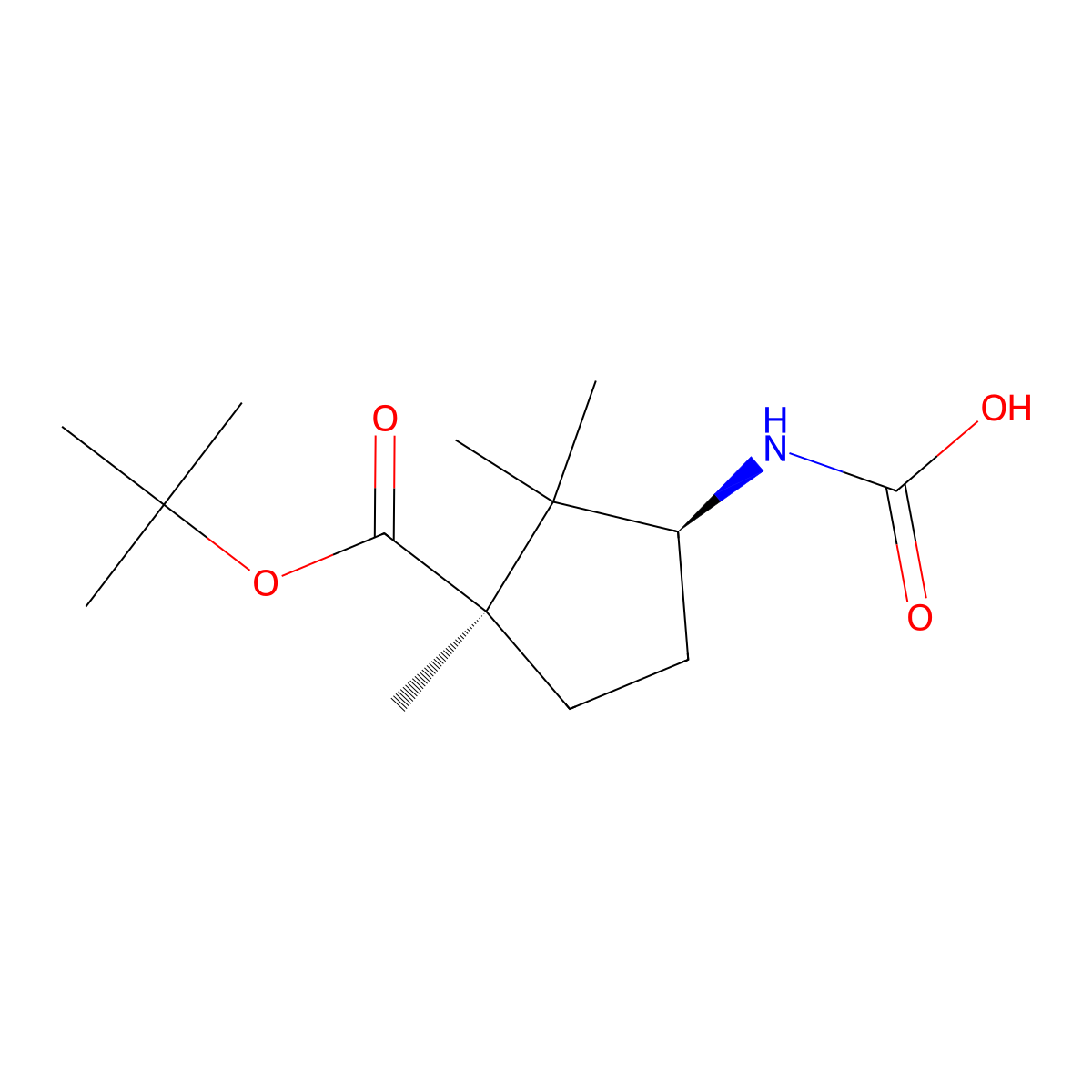 [(1S,3R)-3-[(tert-butoxy)carbonyl]-2,2,3-trimethylcyclopentyl]carbamic acid molecular structure, CAS 2679930-12-0