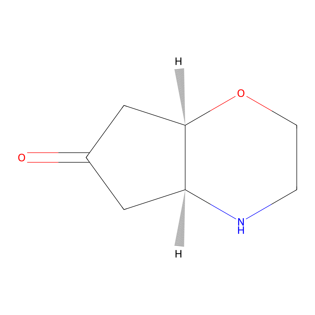 rac-(4aR,7aS)-octahydrocyclopenta[b][1,4]oxazin-6-one molecular structure, CAS 2679930-16-4
