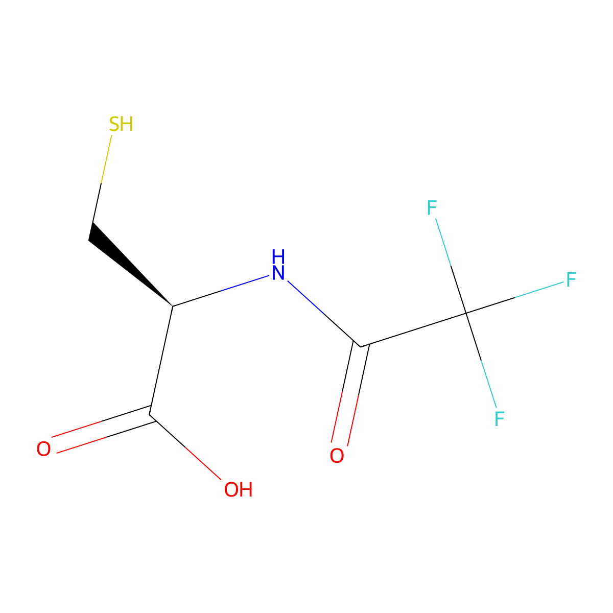 (2S)-3-sulfanyl-2-(2,2,2-trifluoroacetamido)propanoic acid molecular structure, CAS 2679930-31-3