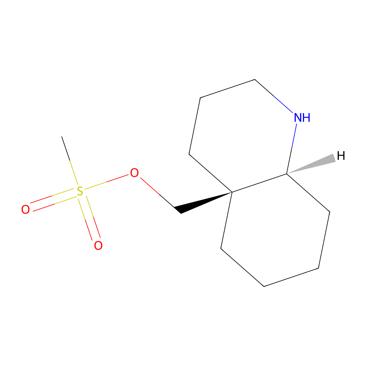 rac-[(4aR,8aR)-decahydroquinolin-4a-yl]methyl methanesulfonate molecular structure, CAS 2679930-33-5