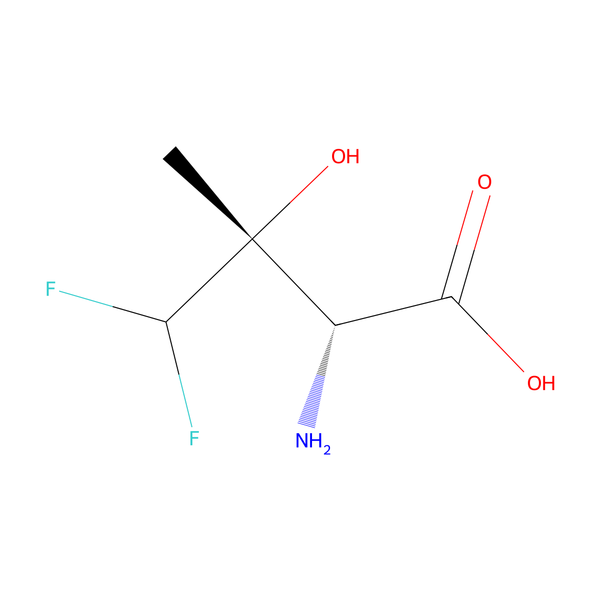 rac-(2R,3R)-2-amino-4,4-difluoro-3-hydroxy-3-methylbutanoic acid molecular structure, CAS 2679930-34-6