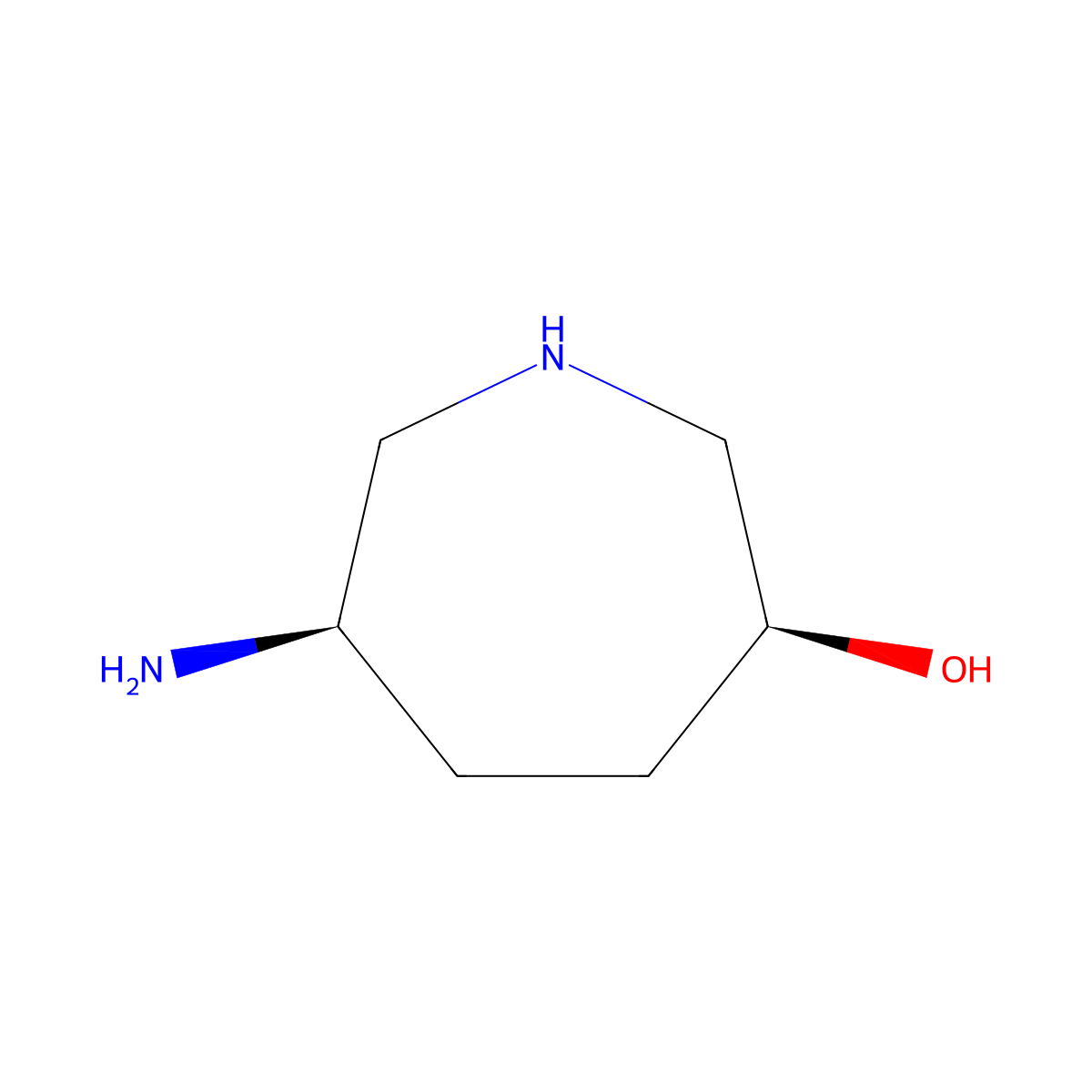 rac-(3R,6S)-6-aminoazepan-3-ol molecular structure, CAS 2679930-35-7