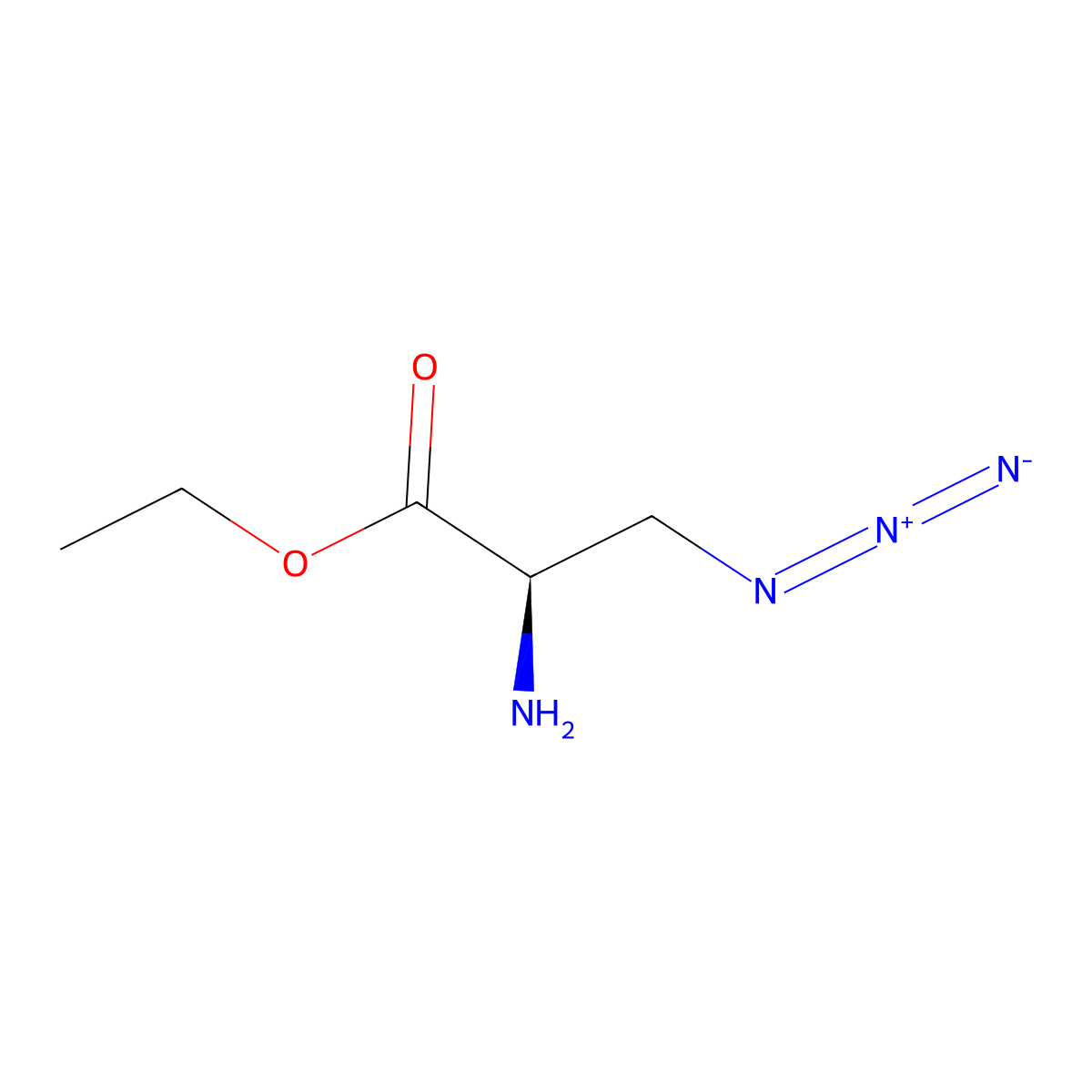 ethyl (2R)-2-amino-3-azidopropanoate molecular structure, CAS 2679930-53-9