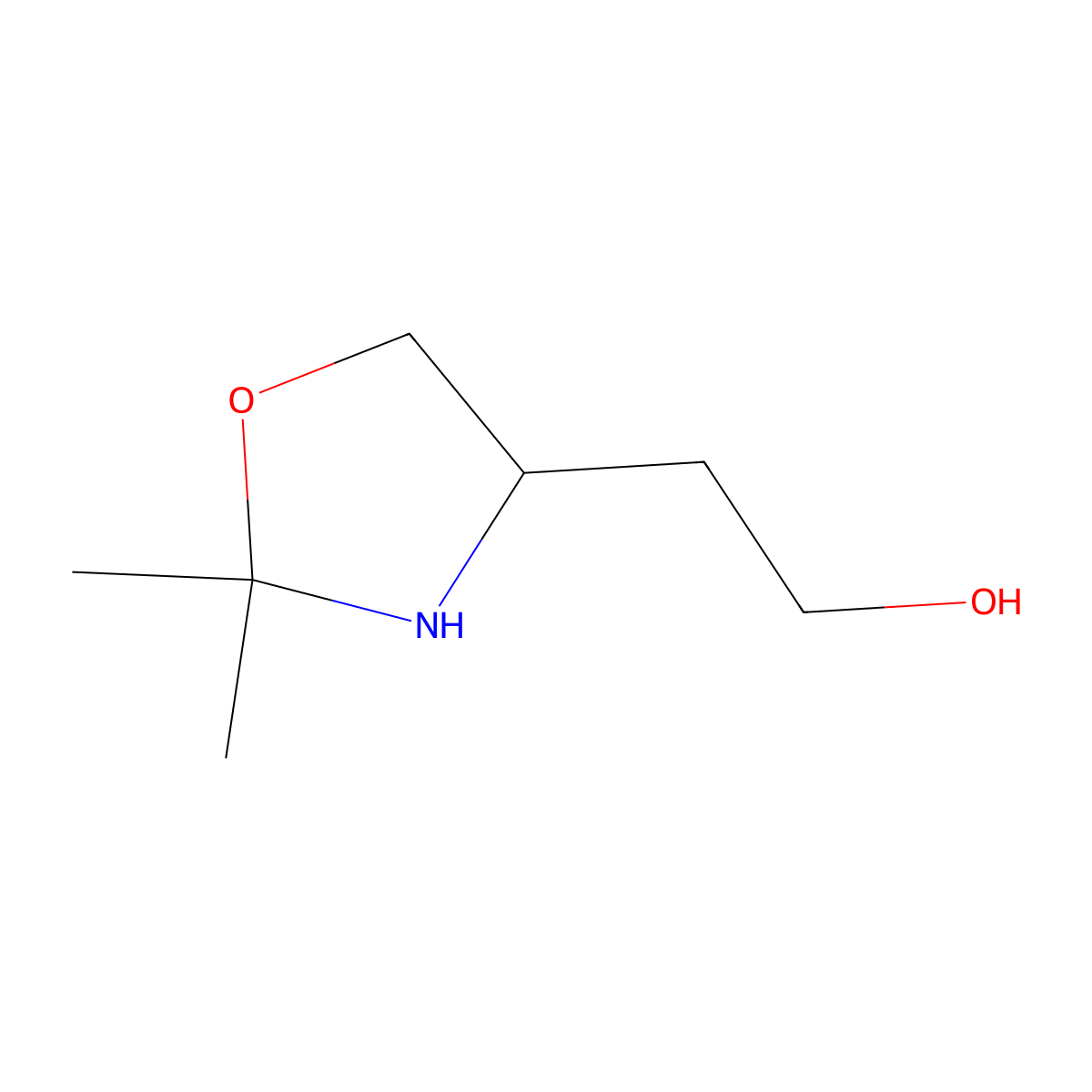 2-[(4R)-2,2-dimethyl-1,3-oxazolidin-4-yl]ethan-1-ol molecular structure, CAS 2679930-79-9