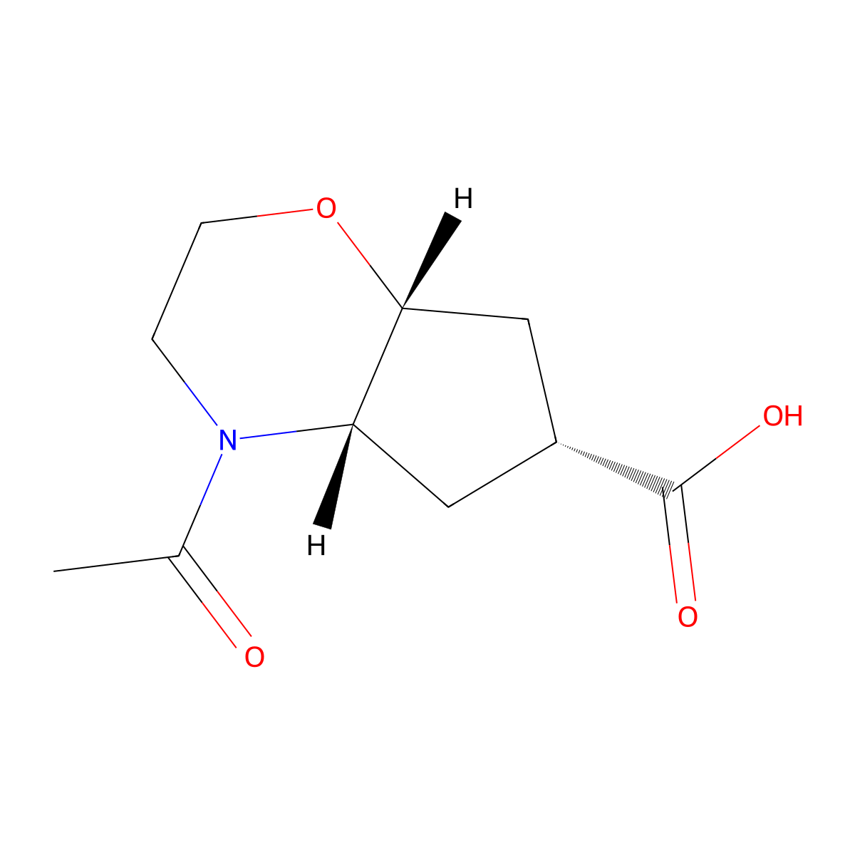 rac-(4aR,6S,7aS)-4-acetyl-octahydrocyclopenta[b][1,4]oxazine-6-carboxylic acid molecular structure, CAS 2679930-95-9