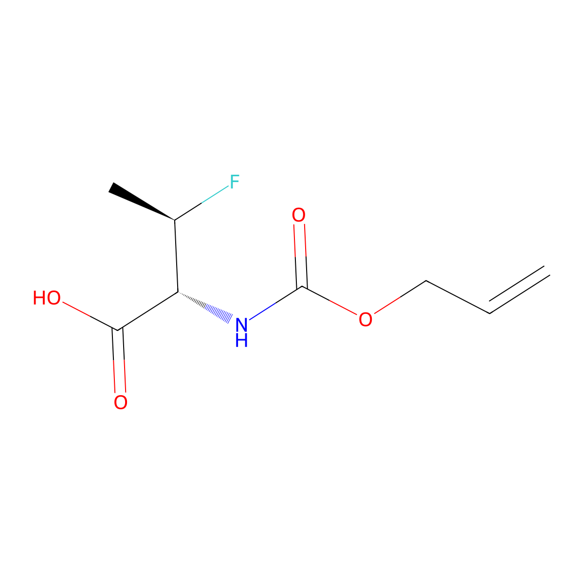 (2R,3R)-3-fluoro-2-{[(prop-2-en-1-yloxy)carbonyl]amino}butanoic acid molecular structure, CAS 2679931-07-6