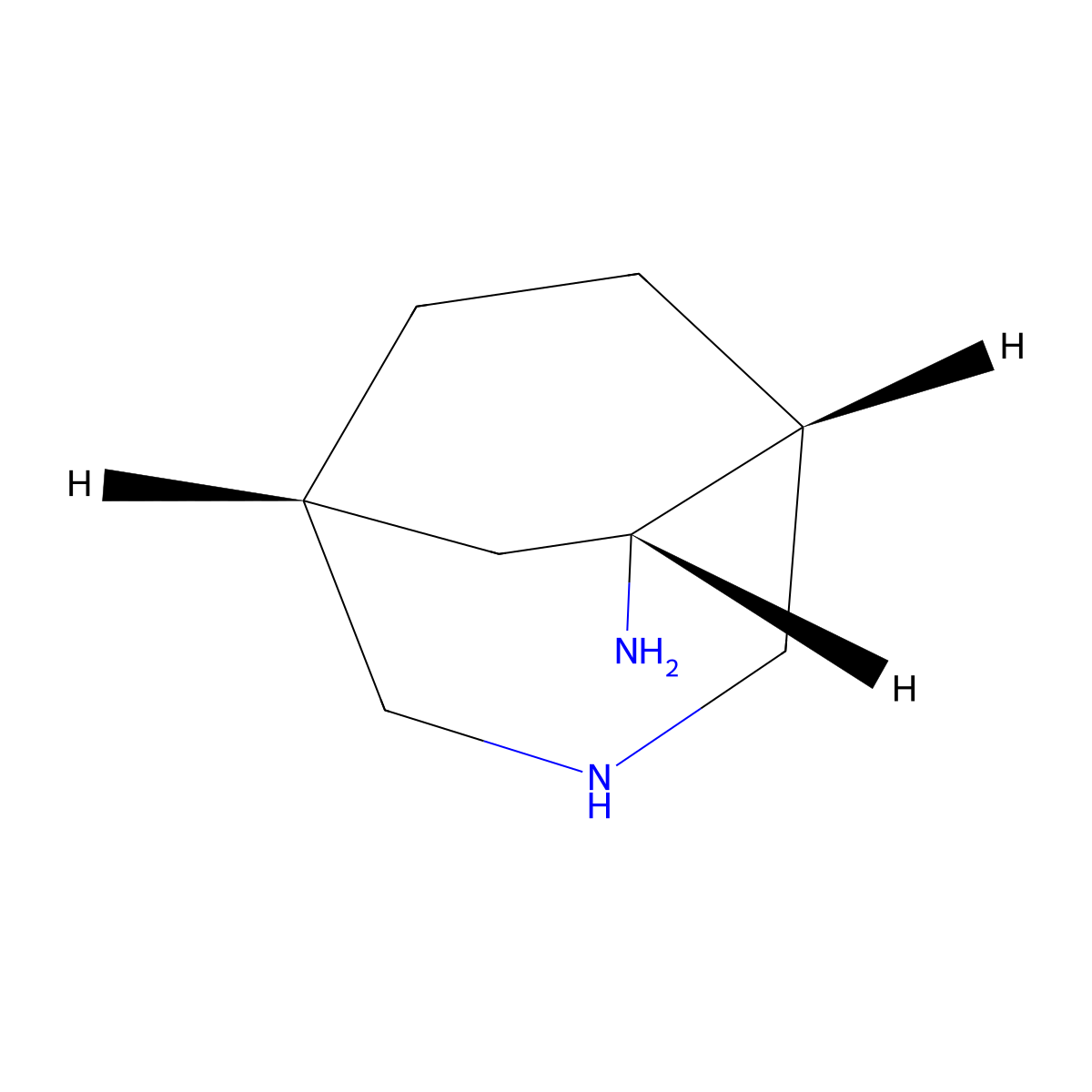 rac-(1R,5R,6R)-3-azabicyclo[3.2.2]nonan-6-amine molecular structure, CAS 2679931-11-2