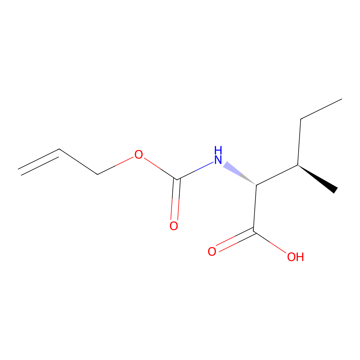 (2R,3R)-3-methyl-2-{[(prop-2-en-1-yloxy)carbonyl]amino}pentanoic acid molecular structure, CAS 2679931-13-4