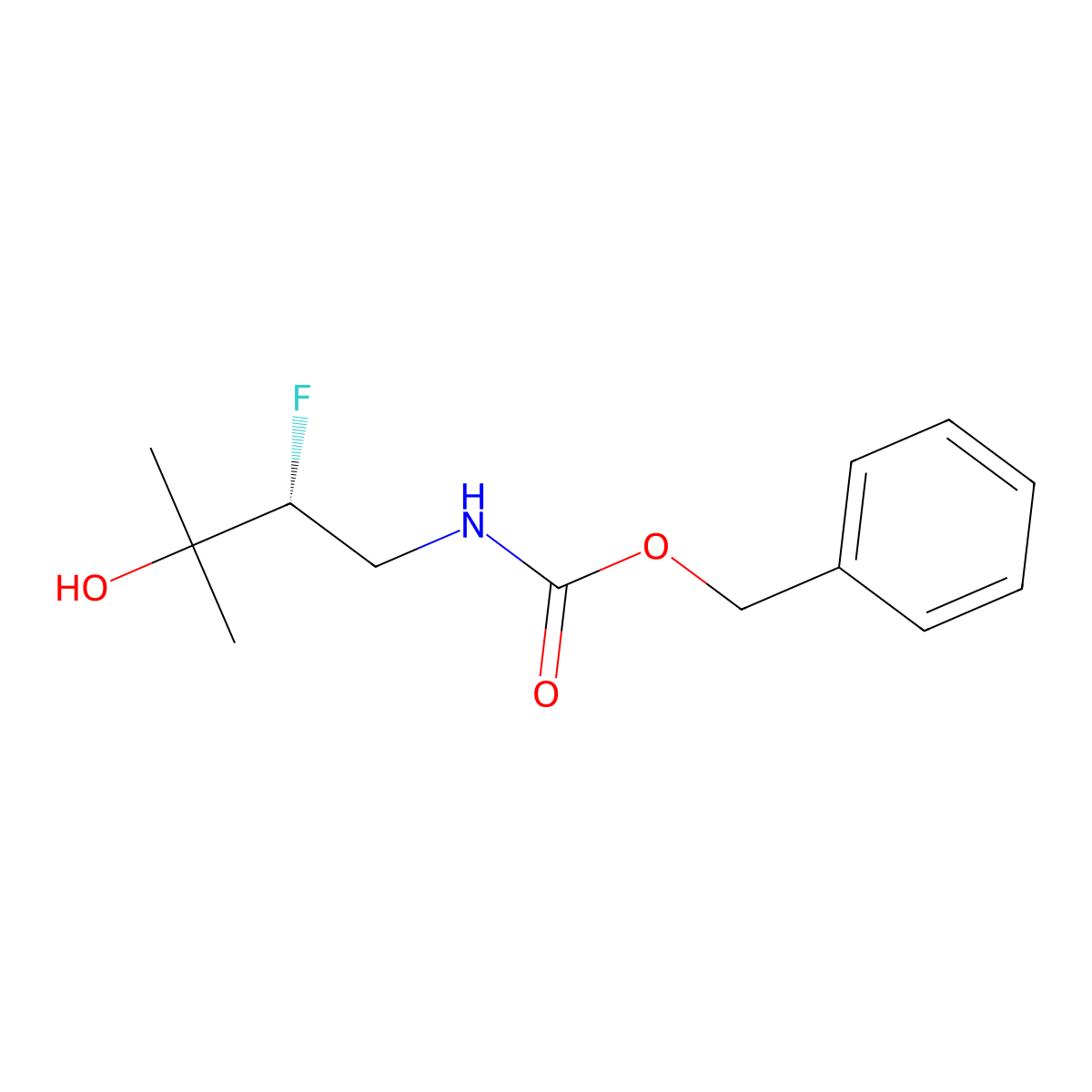 benzyl N-[(2R)-2-fluoro-3-hydroxy-3-methylbutyl]carbamate molecular structure, CAS 2679931-27-0