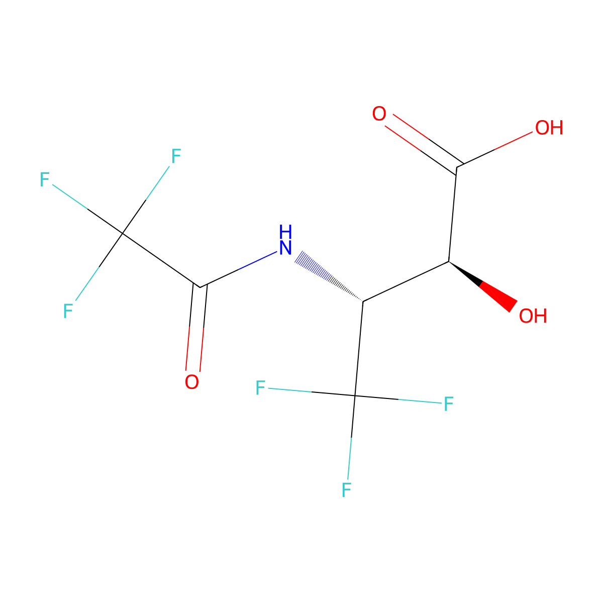 rac-(2R,3S)-4,4,4-trifluoro-2-hydroxy-3-(2,2,2-trifluoroacetamido)butanoic acid molecular structure, CAS 2679931-35-0