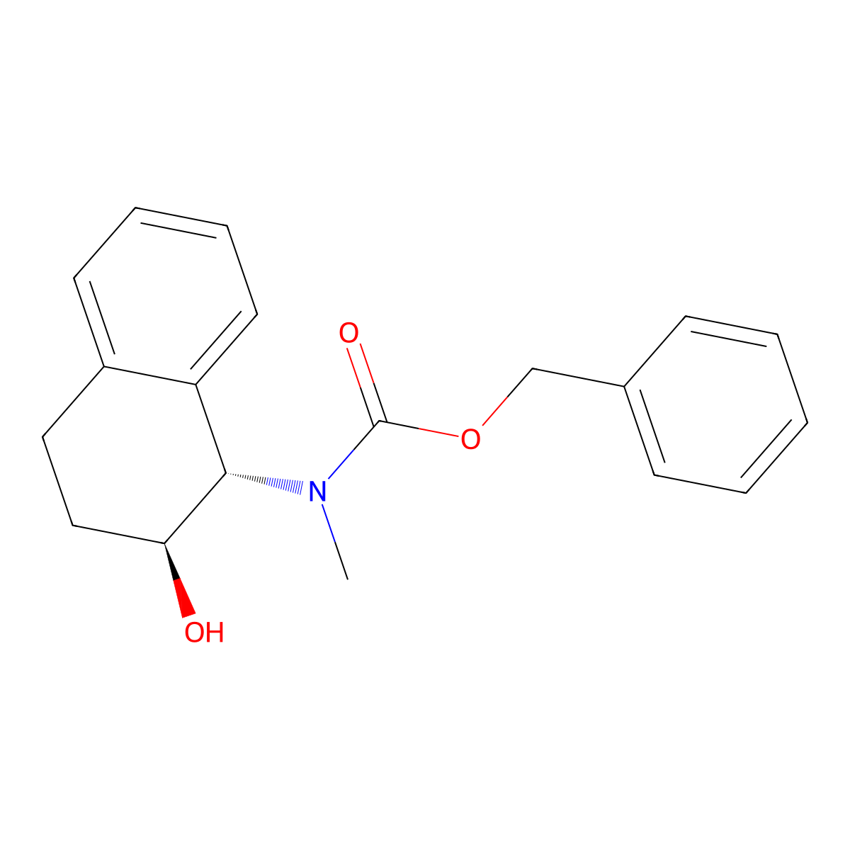 rac-benzyl N-[(1R,2R)-2-hydroxy-1,2,3,4-tetrahydronaphthalen-1-yl]-N-methylcarbamate molecular structure, CAS 2679931-36-1