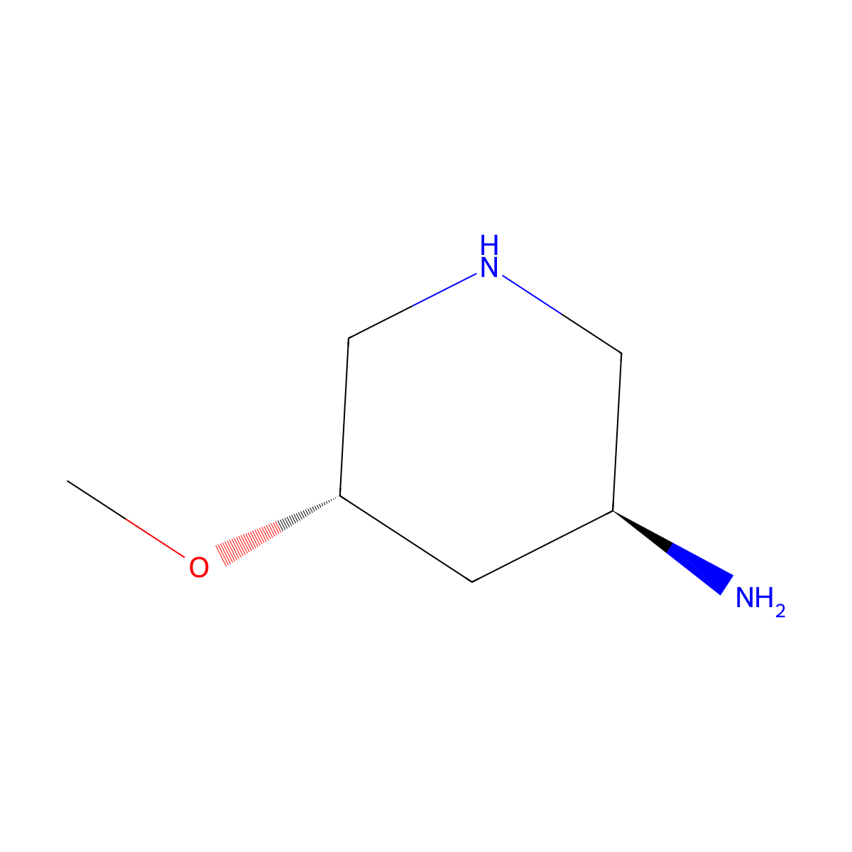 (3S,5S)-5-methoxypiperidin-3-amine molecular structure, CAS 2679931-42-9