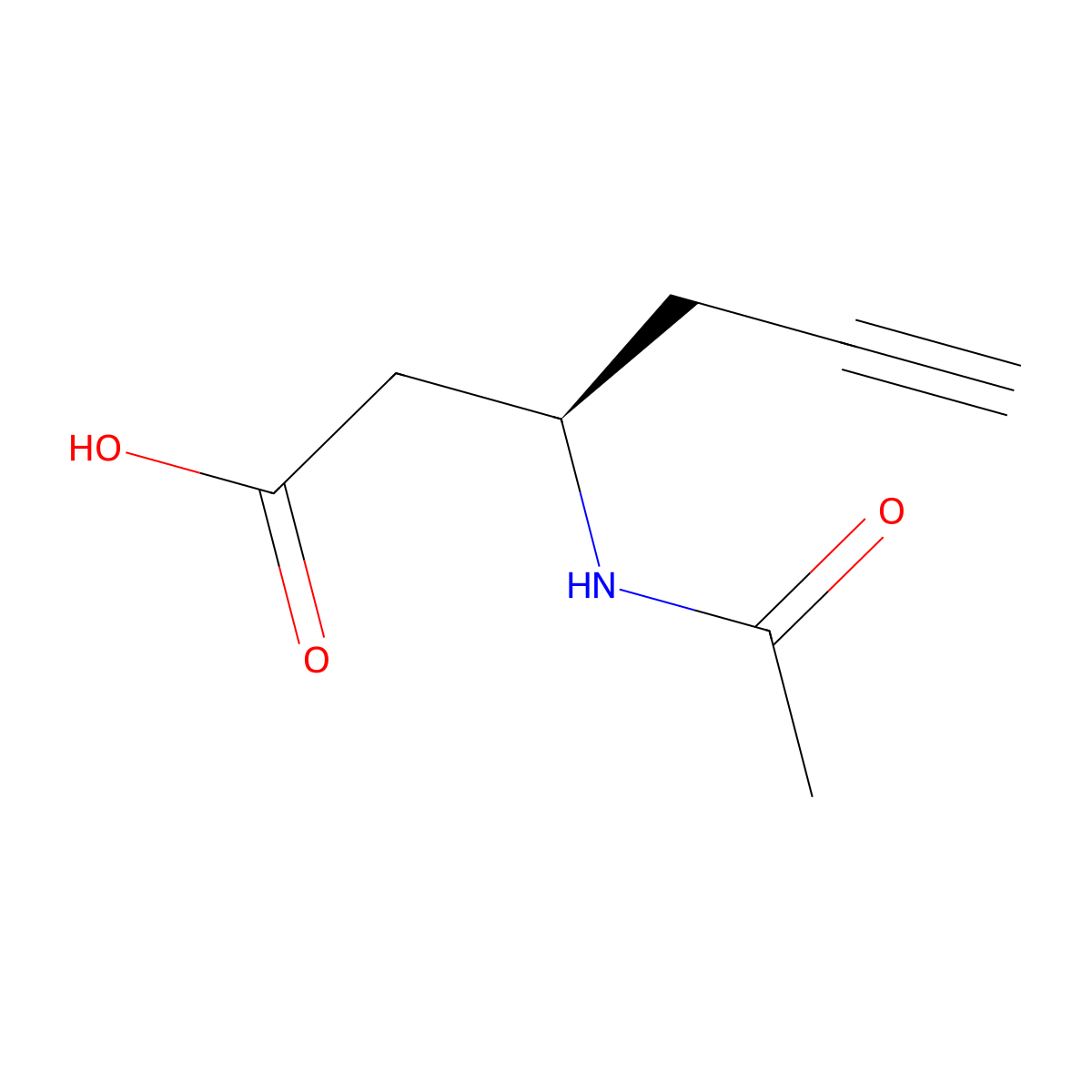 (3R)-3-acetamidohex-5-ynoic acid molecular structure, CAS 2679931-45-2