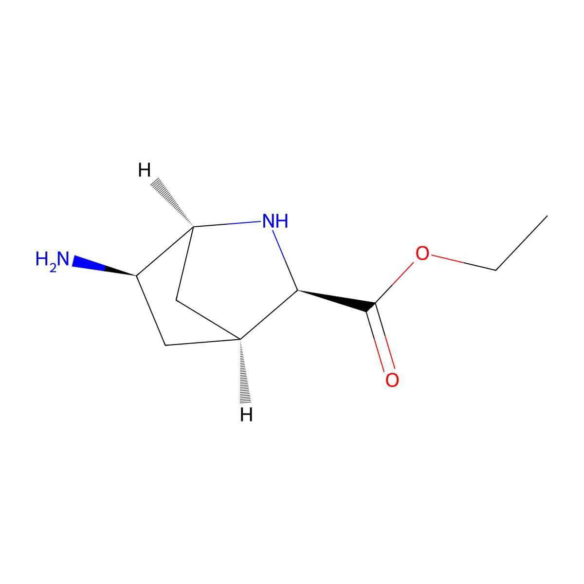 rac-ethyl (1R,3S,4R,6S)-6-amino-2-azabicyclo[2.2.1]heptane-3-carboxylate molecular structure, CAS 2679931-75-8