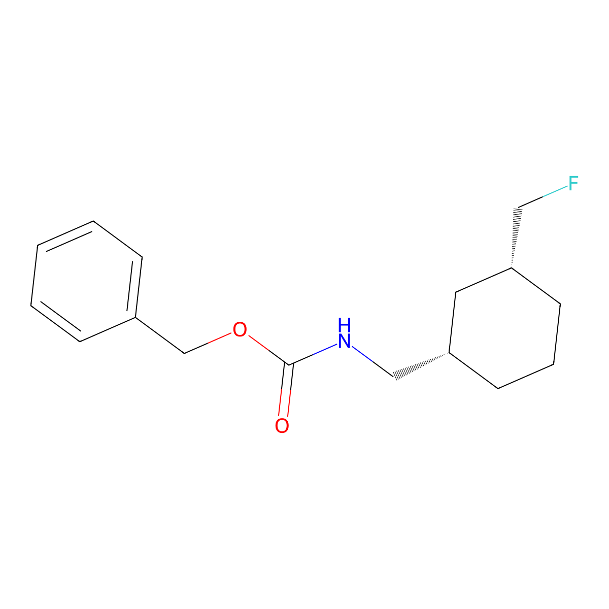rac-benzyl N-{[(1R,3S)-3-(fluoromethyl)cyclohexyl]methyl}carbamate molecular structure, CAS 2679931-84-9