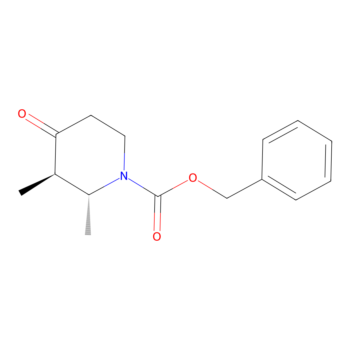 rac-benzyl (2R,3R)-2,3-dimethyl-4-oxopiperidine-1-carboxylate molecular structure, CAS 2679931-93-0