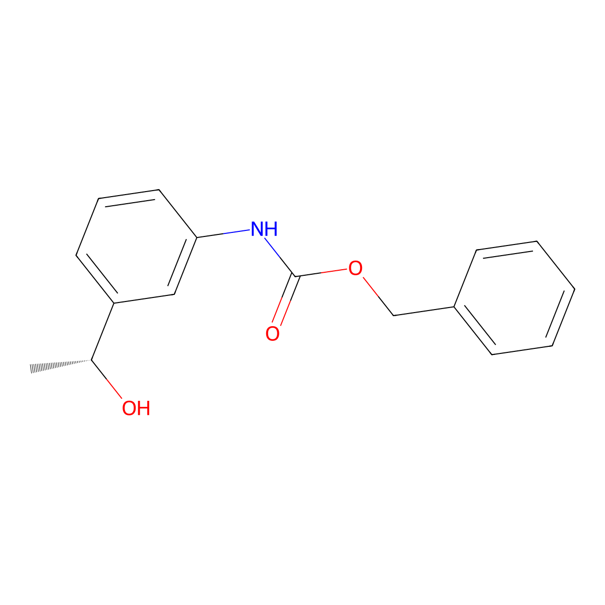 benzyl N-{3-[(1R)-1-hydroxyethyl]phenyl}carbamate molecular structure, CAS 2679932-05-7