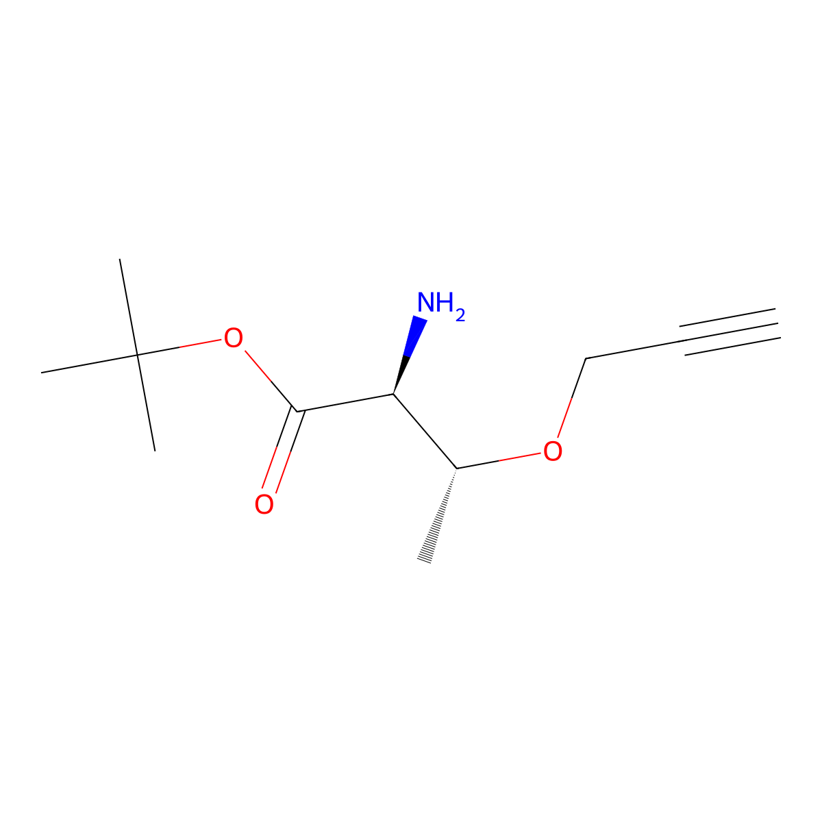 tert-butyl (2S,3R)-2-amino-3-(prop-2-yn-1-yloxy)butanoate molecular structure, CAS 2679932-08-0