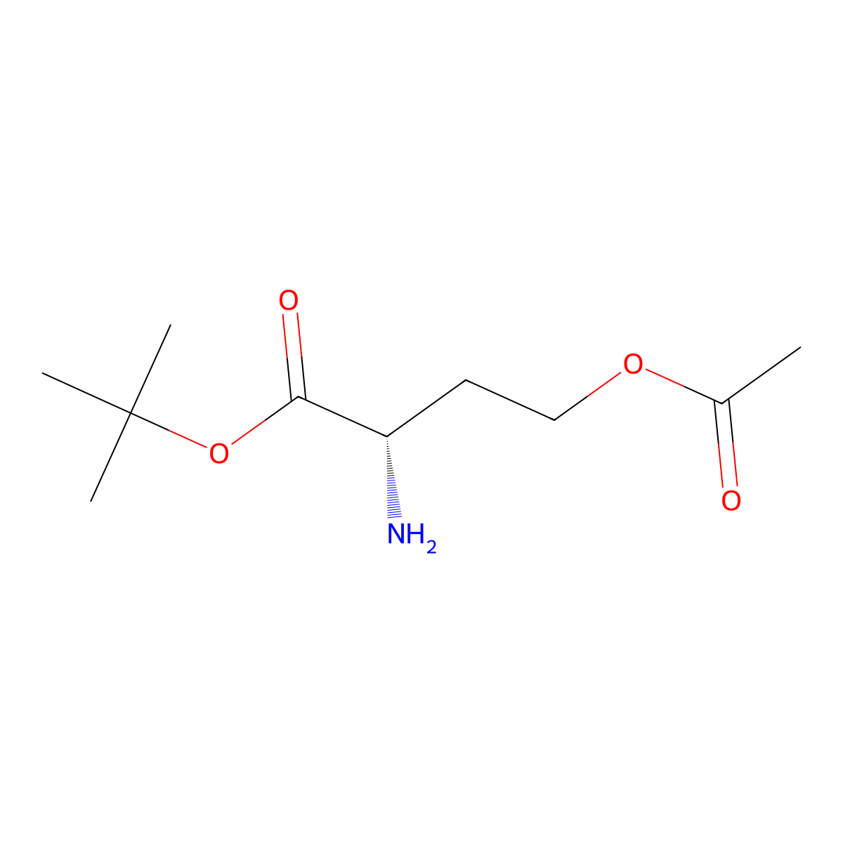 tert-butyl (2S)-4-(acetyloxy)-2-aminobutanoate molecular structure, CAS 2679932-44-4