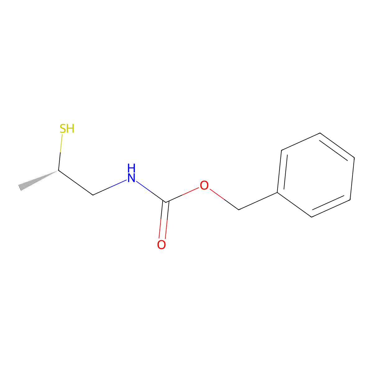 benzyl N-[(2S)-2-sulfanylpropyl]carbamate molecular structure, CAS 2679932-48-8