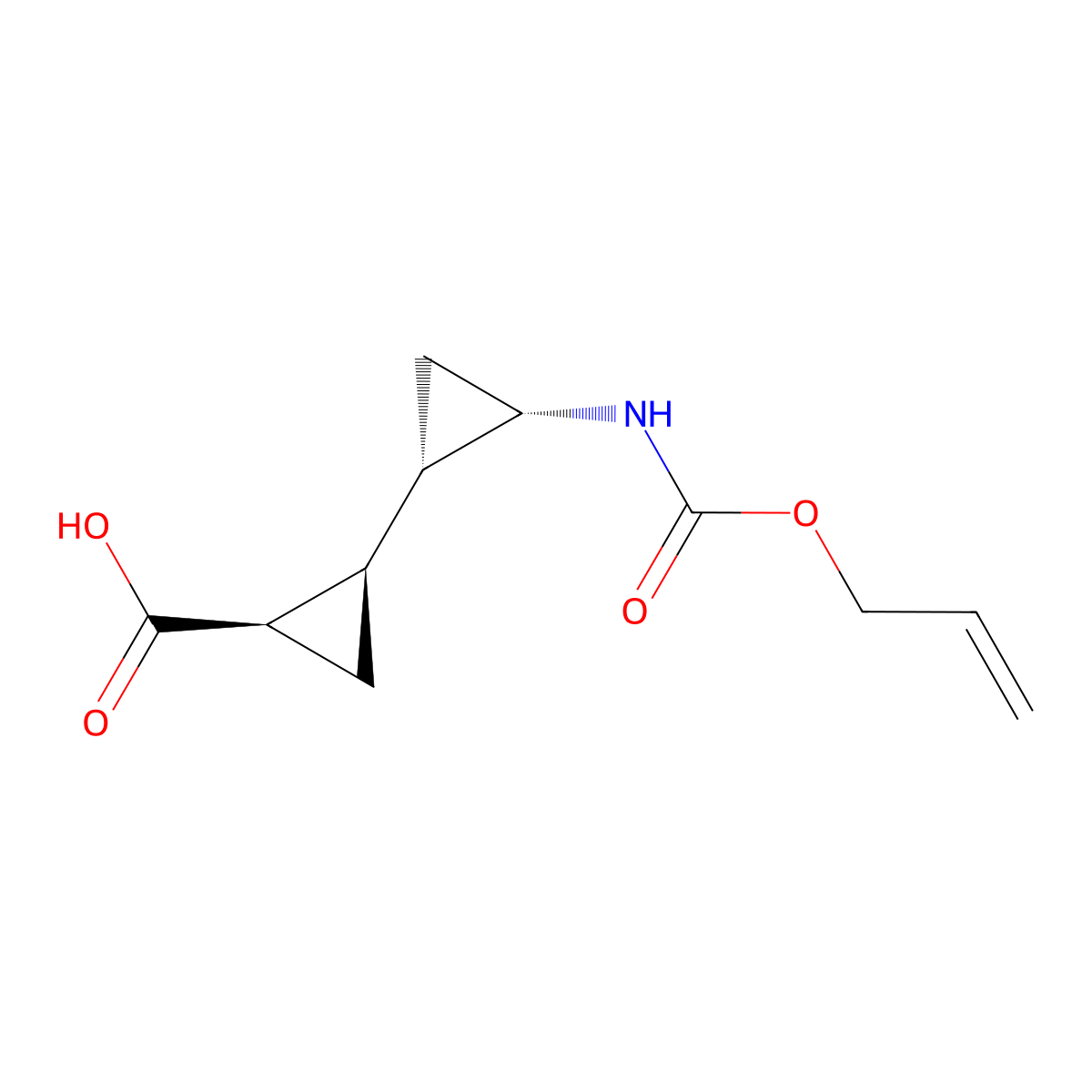 (1RS,1'RS&,2RS,2'RS&)-2'-{[(prop-2-en-1-yloxy)carbonyl]amino}-[1,1'-bi(cyclopropane)]-2-carboxylic acid molecular structure, CAS 2679932-59-1