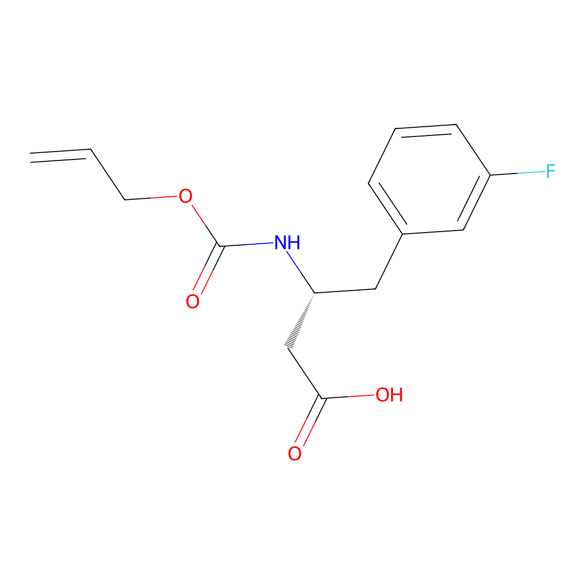 (3R)-4-(3-fluorophenyl)-3-{[(prop-2-en-1-yloxy)carbonyl]amino}butanoic acid molecular structure, CAS 2679932-62-6