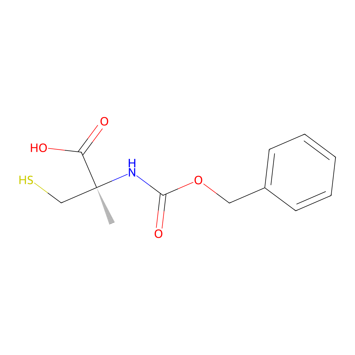 (2R)-2-{[(benzyloxy)carbonyl]amino}-2-methyl-3-sulfanylpropanoic acid molecular structure, CAS 2679932-66-0