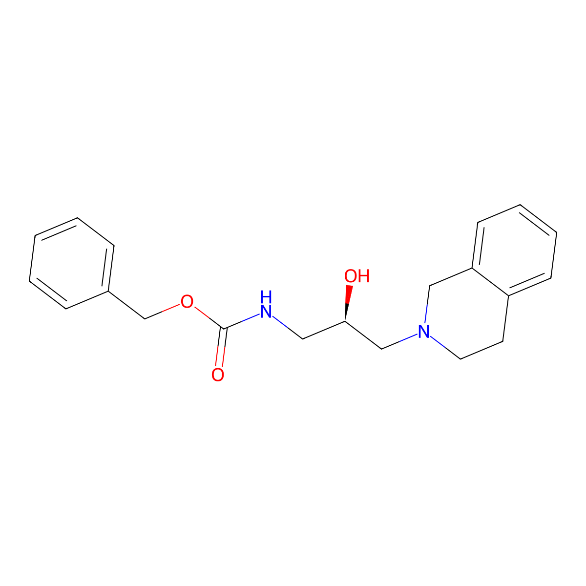 benzyl N-[(2R)-2-hydroxy-3-(1,2,3,4-tetrahydroisoquinolin-2-yl)propyl]carbamate molecular structure, CAS 2679932-97-7