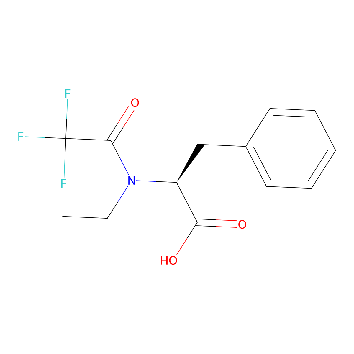 (2S)-2-(N-ethyl-2,2,2-trifluoroacetamido)-3-phenylpropanoic acid molecular structure, CAS 2679933-24-3