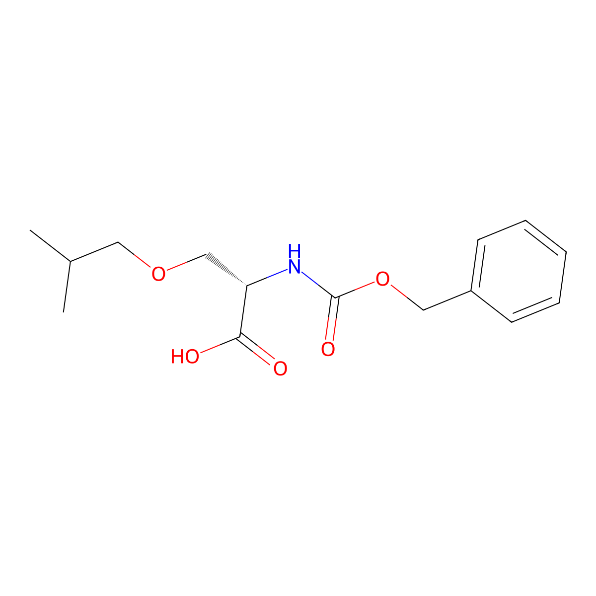 (2S)-2-{[(benzyloxy)carbonyl]amino}-3-(2-methylpropoxy)propanoic acid molecular structure, CAS 2679933-27-6