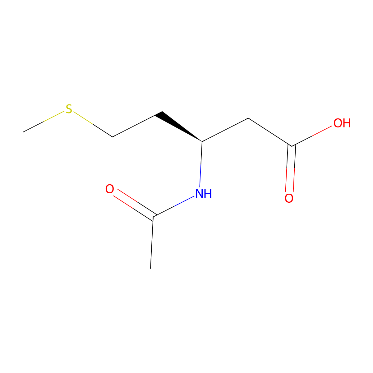 (3R)-3-acetamido-5-(methylsulfanyl)pentanoic acid molecular structure, CAS 2679933-39-0