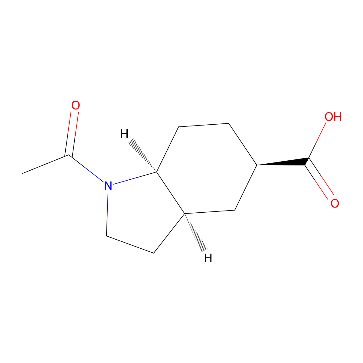 rac-(3aR,5S,7aR)-1-acetyl-octahydro-1H-indole-5-carboxylic acid molecular structure, CAS 2679933-53-8